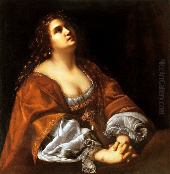 Maddalena Oil Painting by Artemisia Gentileschi