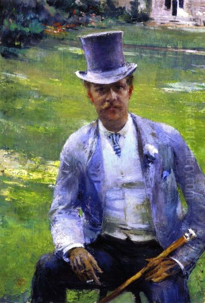 Portrait d'Octave Maus en dandy Oil Painting by Theo van Rysselberghe