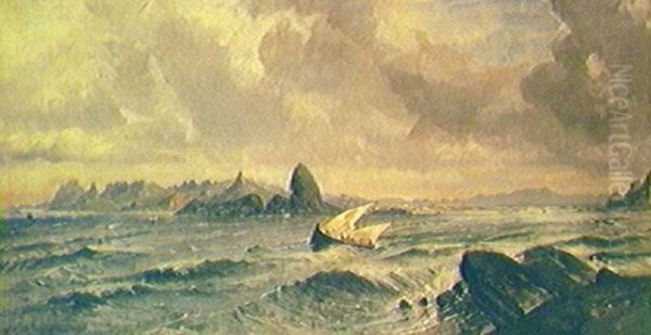 View of the Entrance of Guanabara Bay Oil Painting by Eduardo de Sa