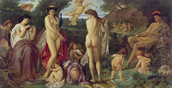 Das Urteil des Paris Oil Painting by Anselm Feuerbach