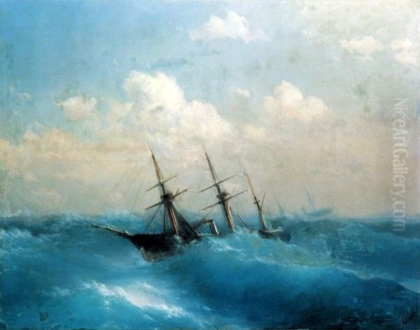 Storm. Oil Painting by Ivan Aivazovsky