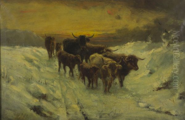 Winter in the Highlands. Oil Painting by August M. Young