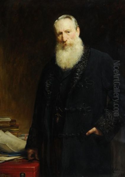 The Right Honourable Anthony John Mundella (1825-1897), MP Oil Painting by Arthur Stockdale Cope