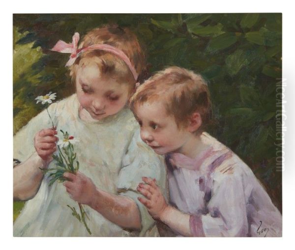 FLEURS POUR MAMAN Oil Painting by unknown