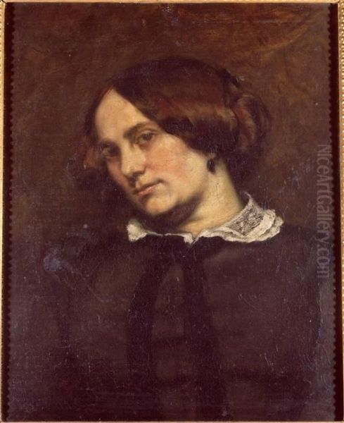 Portrait de Zelie Courbet Oil Painting by Gustave Courbet