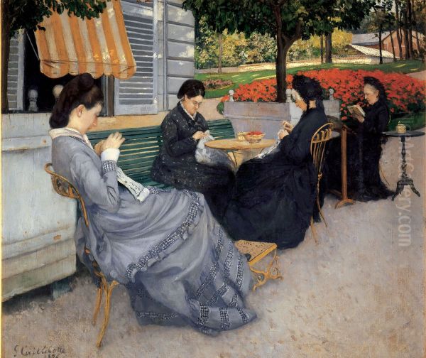 Portraits a la campagne Oil Painting by Gustave Caillebotte