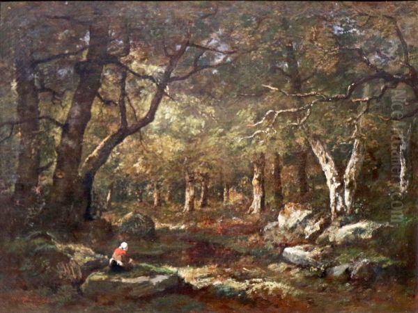 Sous-bois. Oil Painting by Narcisse Virgilio Diaz