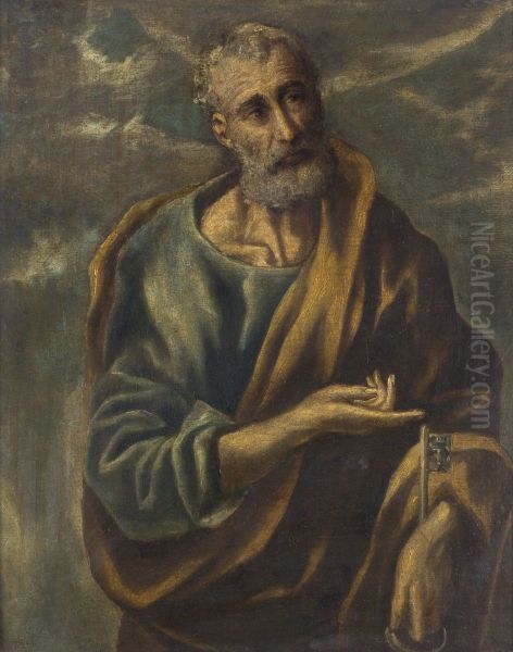 Saint Peter Oil Painting by El Greco