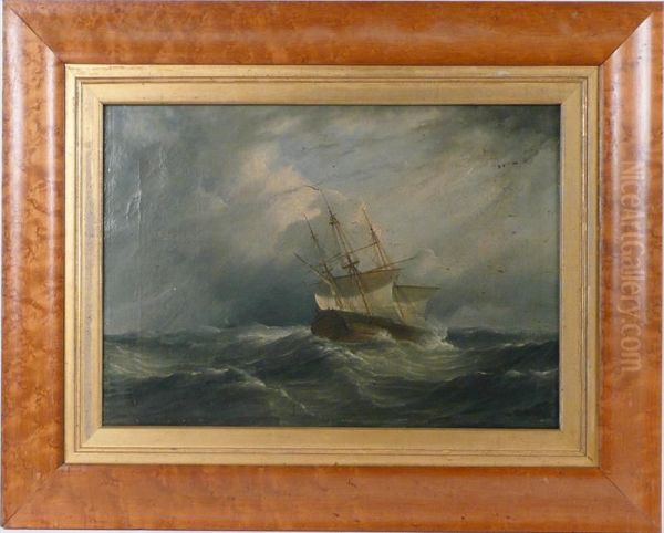 Nocturnal Maritime Scene Oil Painting by James E. Buttersworth