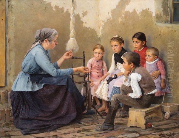 A regelo asszony Oil Painting by Philip de Laszlo