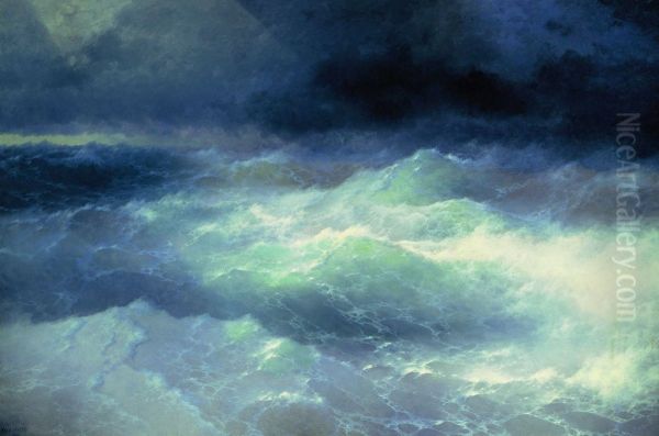 Among the waves Oil Painting by Ivan Aivazovsky