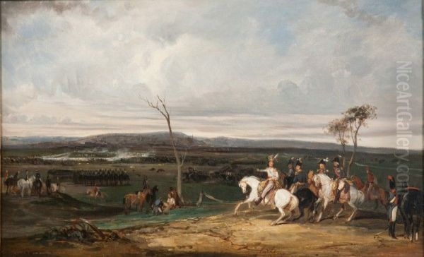 LA BATAILLE DE WERTINGEN, 1805 Oil Painting by unknown