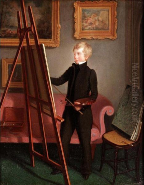 The Young Artist Oil Painting by Thomas C. Buttery