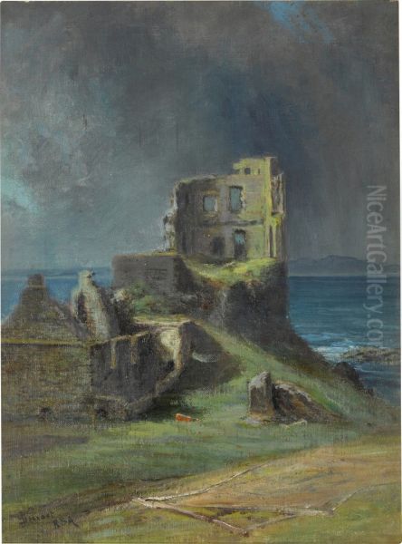 Dunure Castle, Ayrshire Oil Painting by unknown