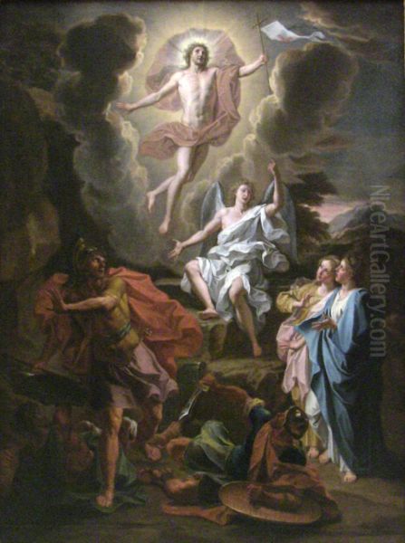 La resurrection du Christ Oil Painting by Noel Coypel