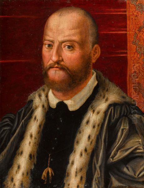 Portrait of Cosimo I de' Medici, Grand Duke of Tuscany (1519-74), bust-length Oil Painting by unknown