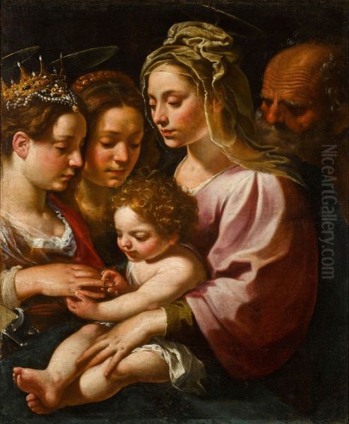 The Mystic Marriage of Saint Catherine Oil Painting by unknown