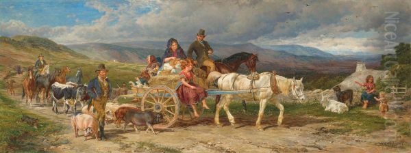 Irish peasants going to market Oil Painting by unknown