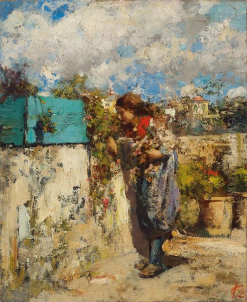 In the Garden Oil Painting by unknown