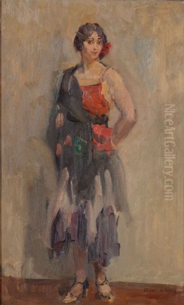 Standing girl Oil Painting by Isaac Israels