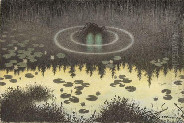 Nokken Oil Painting by Theodor Kittelsen