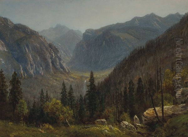 The American Rockies Oil Painting by Albert Bierstadt