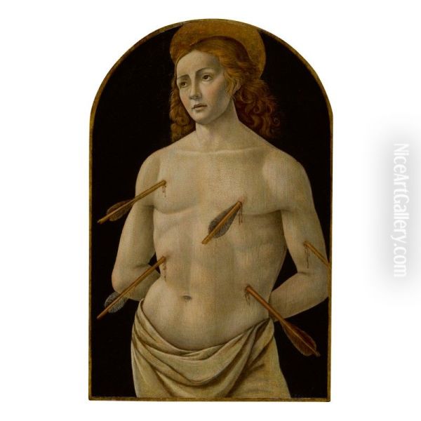 SAINT SEBASTIAN Oil Painting by Bartolomeo Di Giovanni