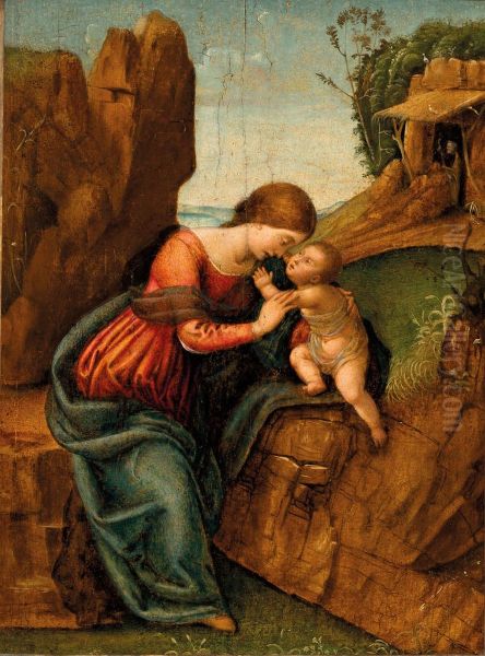 Rest on the Flight into Egypt Oil Painting by Piero Di Cosimo