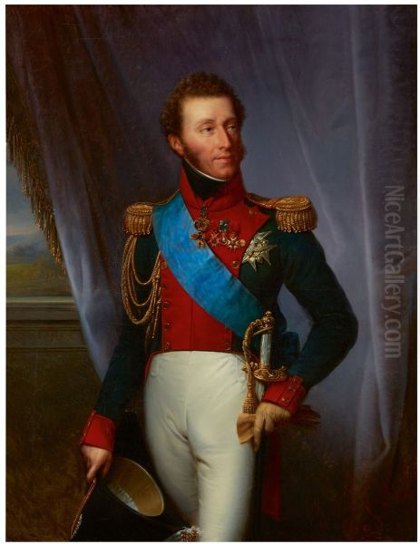 PORTRAIT OF LOUIS ANTOINE OF FRANCE, DUC D'ANGOULEME (1775 - 1844), THREE-QUARTER LENGTH Oil Painting by Francois Kinson