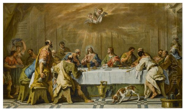 THE LAST SUPPER Oil Painting by Sebastiano Ricci