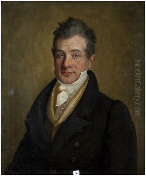 Portrait d'homme et Oil Painting by Jean Baptiste Mutin