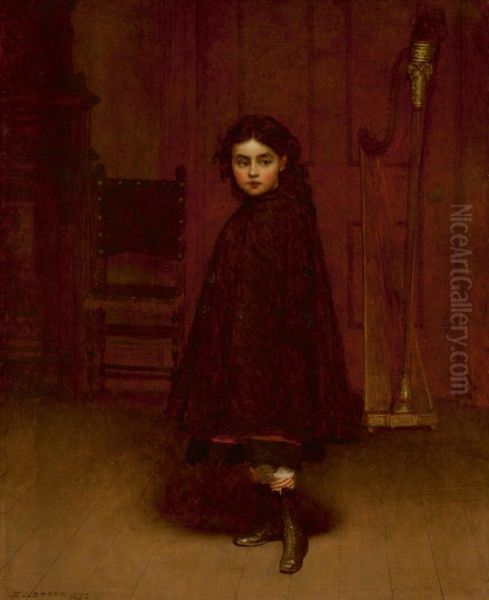 THE VOICE OF THE HARP Oil Painting by Eastman Johnson