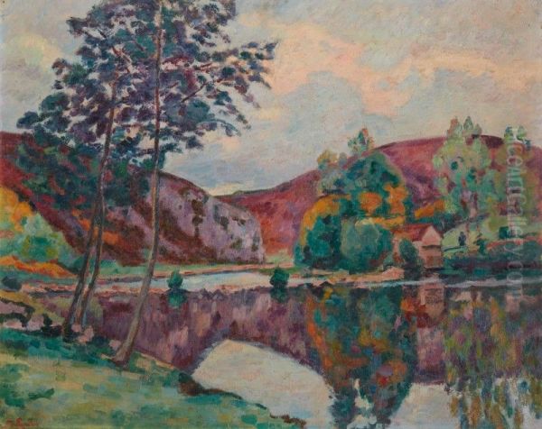 PAYSAGE DE LA CREUSE (A DOUBLE-SIDED WORK) Oil Painting by Armand Guillaumin