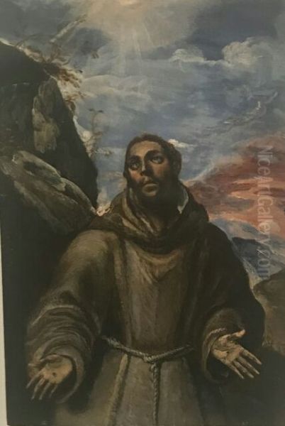 St Francis Receiving the Stigmata Oil Painting by El Greco