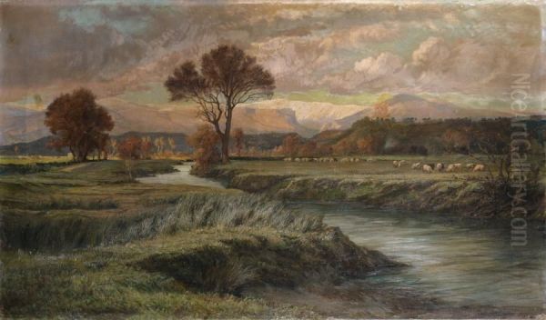 Paysage Oil Painting by Ernest Antoine Eug. Buttura