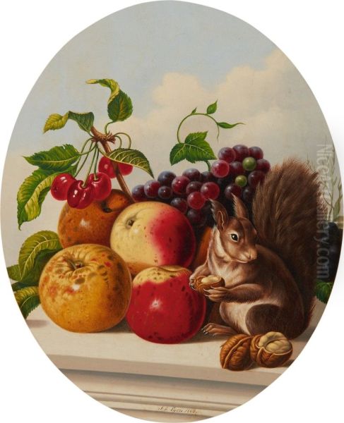 STILL LIFE WITH SQUIRREL Oil Painting by John J. Eyers