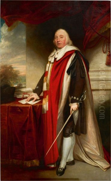 PORTRAIT OF CHARLES MARSHAM, 1ST EARL OF ROMNEY (1744-1811), FULL-LENGTH Oil Painting by William Beechey