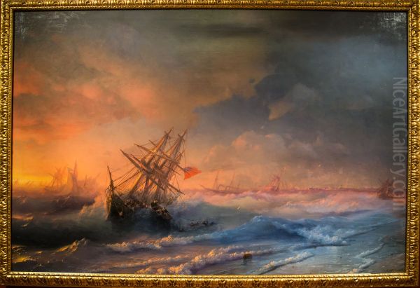 Storm over Eupatoria Oil Painting by Ivan Aivazovsky