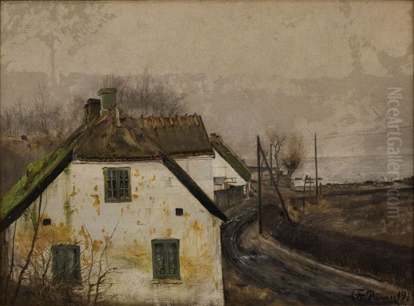 Vej ved Roskilde Fjord Oil Painting by Laurits Andersen Ring