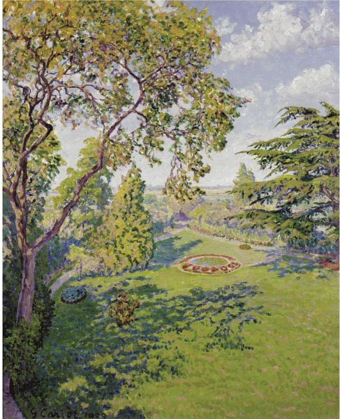 LE PARC EN  ETE Oil Painting by Gustave Cariot