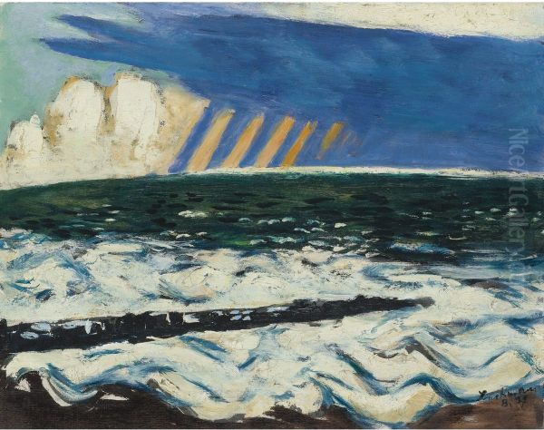 NORTH SEA I (THUNDERSTORM) Oil Painting by Max Beckmann