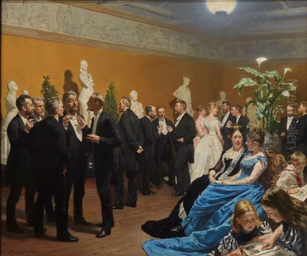 A party in Glyptoteket Oil Painting by Peder Severin Kroyer