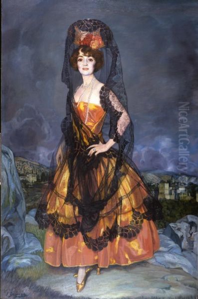 Mrs. William Randolph Hearst Oil Painting by Ignacio Zuloaga