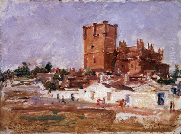 Castillo de Guadamur Oil Painting by Ricardo de Madrazo