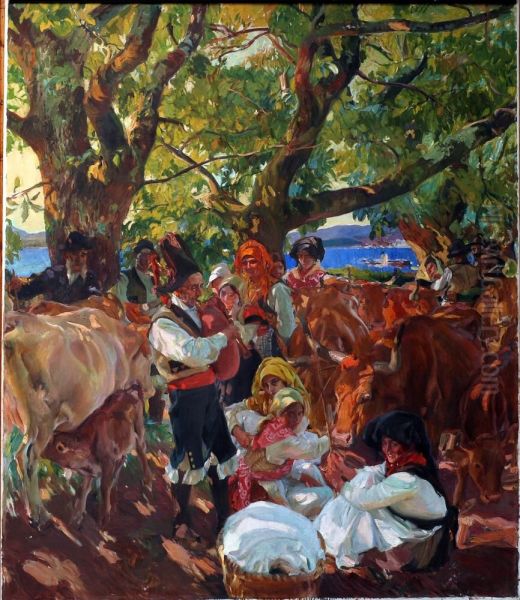 Galicia Oil Painting by Joaquin Sorolla