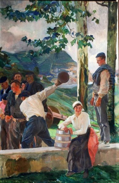 Guipuzcoa. Los bolos Oil Painting by Joaquin Sorolla