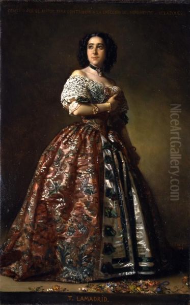 Teodora Lamadrid Oil Painting by Federico de Madrazo y Kuntz