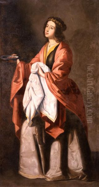 Sainte Lucie Oil Painting by Francisco De Zurbaran