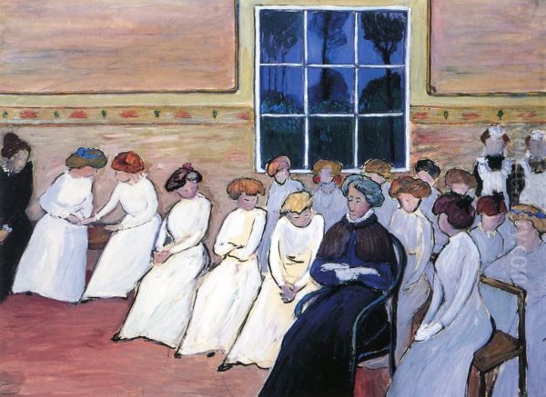 Madchenpensionat Oil Painting by Marianne von Werefkin