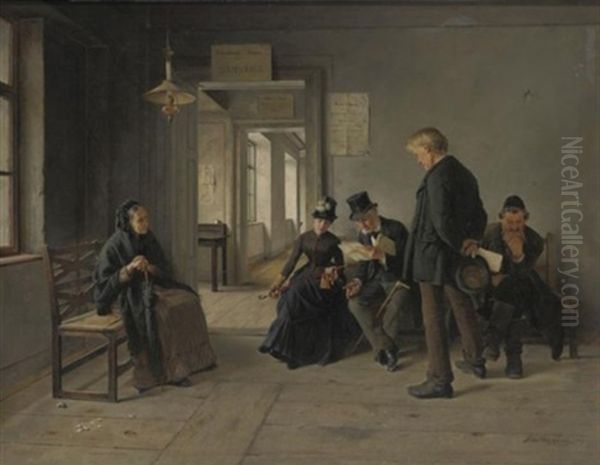 Wartezimmer bei Gericht Oil Painting by Isidor Kaufmann